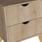 Homeroots 24" Natural Wood Two Drawer Nightstand 552253 - alternate 2