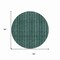 Homeroots 8' Teal Blue Aqua And Mint Green Round Striped Washable Indoor Outdoor Area Rug 615088 - alternate 2