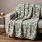 Homeroots 50" X 60" Ivory Gray And Green Faux Sherpa Southwestern Throw Blanket 483446 - alternate 3