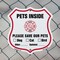 Signmission Pets Inside Shield Sign Alert Please Sav, 6 Inch X 6 Inch, Plastic Sign SHI-P-6-429 - alternate 3