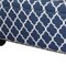 Homeroots 42in Blue and White and Dark Brown Upholstered Polyester Quatrefoil Bench with Flip top 469343 - alternate 2