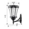 Gama Sonic Victorian Bulb Solar Light w/Motion Sensor, Wall/Pier/3 in. Fitter Mounts, Black 94BS50033 - alternate 2