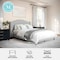 Martha Stewart Amelia Full Upholstered Platform Bed w/Curved Headboard and Cushioned Siderails, Wood Slat, Gray TW-3WDB02B-F-GY-MS - alternate 2