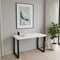 Homeroots Adjustable White and Black Wood and Metal Sled Computer Desk 490018 - alternate 4