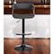 Homeroots Black Faux Leather And Metal Swivel Adjustable Height Bar Chair 534477 - alternate 2
