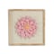 Homeroots 12" X 13" Pink and Off White Flower Wood and Metal Wall Decor 489487 - alternate 1