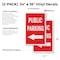 Signmission Public Parking With Arrow, Vinyl Decals Only 24 Inch x 36 Inch, Vinyl Decal, 2PK DSB-2436-2PACK-Public Parking With Arrow - alternate 2