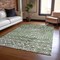 Homeroots 5' X 8' Olive Green And Ivory Argyle Washable Indoor Outdoor Area Rug 615807 - alternate 3