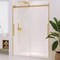 Anzzi Stellar 51 to 54 in. x 76 in. Sliding Frameless Shower Door in Brushed Gold with Tempered Glass SD-FRLS05903BG - alternate 1
