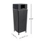 Happimess Keaton Modern 24.13 Gal. All-Weather Wicker/Metal Lidded Hideaway Outdoor Trash Can, Dark Navy/White HPM1203E - alternate 2
