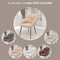 Leisuremod Elias Collection Modern Dining Chair in Light Taupe, 4PK EDC21LTP-4 - alternate 2