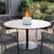 Homeroots 7in White And Clear Stainless Steel And Glass Bioethanol Portable Tabletop Firepit 654324 - alternate 2