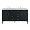 James Martin Vanities Myrrin 60in Double Vanity, Carbon Oak w/ 3 CM Eternal Jasmine Pearl Silestone Top 485-V60D-CBO-FEJP - alternate 1
