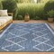 Jonathan Y Derya Tribal Diamond Trellis Blue/Ivory 4 ft. x 6 ft. Indoor/Outdoor Area Rug SMB129C-4 - alternate 1