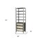 Homeroots 32" Dark Brown Solid Wood and Mirrored Glass Four Tier Bookcase with Three Drawers 611031 - alternate 2
