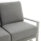 Leisuremod Jefferson Contemporary Velvet Loveseat with Silver Frame, Light Grey JAS53LGR - alternate 2