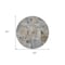 Homeroots 8' Gray Ivory And Brown Round Abstract Washable Indoor Outdoor Area Rug 596868 - alternate 2