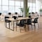 Flash Furniture HERCULES Commercial Black Mesh Stackable Side Chair with Arms and Powder Coated Black Steel Frame HL-0010W-BK-GG - alternate 2