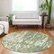 Homeroots 8' Sage And Ivory Round Abstract Washable Indoor Outdoor Area Rug 613316 - alternate 3