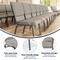 Flash Furniture Gray Dot Fabric Church Chair, PK4 4-FD-CH02185-SV-GYDOT-GG - alternate 2