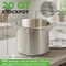Nutrichef 20 Quart Heavy-Duty Stockpot with Stainless Lid NCSPT20Q - alternate 2