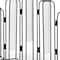 Homeroots 11" Clear And Black Glass And Metal Five Tube Table Vase 608696 - alternate 2