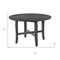 Homeroots 47" Gray Wood Cross Leg Base Round Top Dining Table 631271 - alternate 4