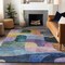 Homeroots 5' X 8' Blue Purple And Green Abstract Washable Indoor Outdoor Area Rug 604361 - alternate 4