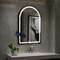 Homeroots 31" Clear Lighted Arch Unframed Bathroom Vanity Mirror 564829 - alternate 4