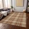 Homeroots 8' X 10' Brown Black And Beige Plaid Washable Indoor Outdoor Area Rug 597132 - alternate 2