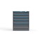 Strong Hold 5 drawer cabinet - (3x 4ft, 1x 5ft, 1x 8ft) - Blue accents - Electronic Lock S3036-PPRAS-0501FS - alternate 1