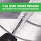 Teks #8 x 1/2 in Metal-to-Metal Screws, Low Profile, Drill Point, Star Drive, w/ T-20 Bit, Zinc, 240PK 21303 - alternate 2