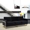 Leisuremod Lincoln Upholstered Velvet Sofa with Gold Frame, Midnight Black LA83BL - alternate 3
