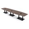 Skutchi Designs Boat Conference Table With Power, 48 in W, 216 in L, Brown HAR-BOT-48x216-DOU.BK-H3041-EBLK - alternate 1