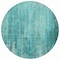 Homeroots 8' Teal Blue Aqua And Gray Round Striped Washable Indoor Outdoor Area Rug 577267 - alternate 3
