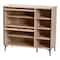 Baxton Studio Malcolm Mid-Century Modern Oak Brown Wood Shoe Cabinet with Flipper Doors 252-14024-ZORO - alternate 4