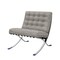 Homeroots 30" Gray and Silver Tufted Faux Leather and Stainless Steel Folding Lounge Chair 684449 - alternate 3