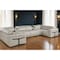 Homeroots Light Gray Italian Leather Power Reclining U Shaped Eight Piece Corner Sectional With Console 634673 - alternate 2