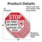 Signmission Stop No Food or Drink Beyond This P, 4 inch X 4 inch, Vinyl Decal, 5PK OC-D-5PACK-4-81 - alternate 3