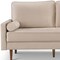 Homeroots 69" Beige Velvet Sofa And Toss Pillows With Dark Brown Legs 543709 - alternate 2