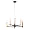 Vaxcel Damen 5 Light Black and Brass Contemporary Candle Chandelier H0267 - alternate 1