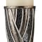 Homeroots Black Silver and Bronze Polyresin Abstract Centerpiece Pillar Candle Holders With Candle, 2PK 468851 - alternate 2