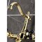 Kingston Brass Two-Handle Wall Mount Bridge Kitchen Faucet, Polished Brass KS1262PKX - alternate 2