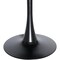 Leisuremod Bristol 27 in Round Dining Table - MDF Wood Top with Black Iron Pedestal Base BTBL-27DBR - alternate 3