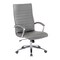 We'Re It Bunjee Series Modern Ribbed High Back, Grey Upholstered Task Chair for Home or Office, Chrome Frame OFD9210-MGRY - alternate 1