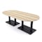 Skutchi Designs Racetrack Conference Table With Power Unit, 48 in W, 96 in L, Brown HAR-RAC-48X96-DOU.BK-K525-NA - alternate 1