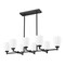 Z-Lite Oren 8-Light Linear Chandelier, 17.5 in W, Matte Black 7004-8L-MB - alternate 2