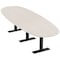 Skutchi Designs 12 Person Conference Table With Power Unit | 12' Boval Table | Harmony Series HAR-BOVL-48X144-T.BK-K458-NA - alternate 1