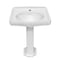 Whitehaus Collection 23 in Traditional Pedestal Sink with an Integrated Oval Bowl and Single Faucet Drilling B-LO914-LO915-1H - alternate 2