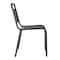 Homeroots Set of Two Black Aluminum Dining Side Chairs 653938 - alternate 2